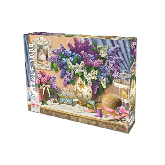 Puzzle Star Vase de Lilas 1000 Pièces