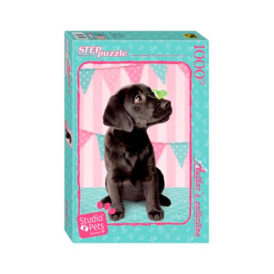 Puzzle Step Puzzle Chiot Noir 1000 Pièces