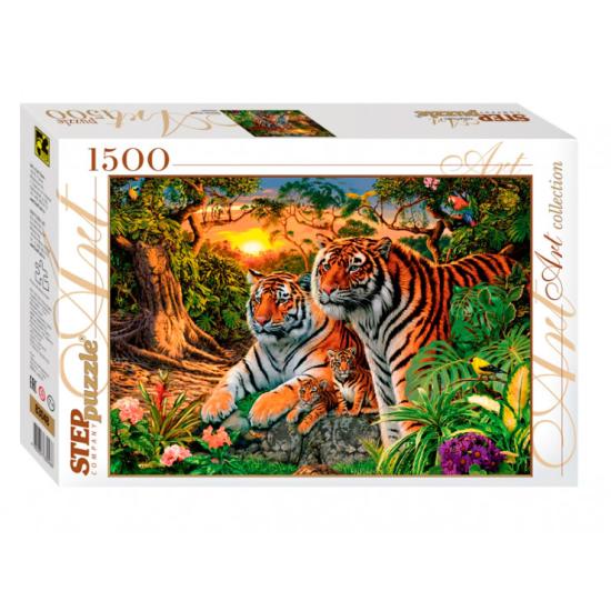 Puzzle Étape Puzzle Trouvez Les Tigres 1500 Pièces