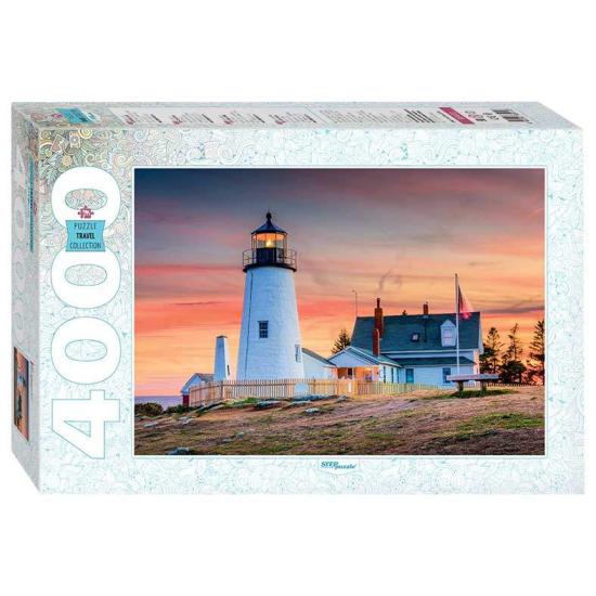 Étape de puzzle de 4000 pièces du phare de Portland Maine