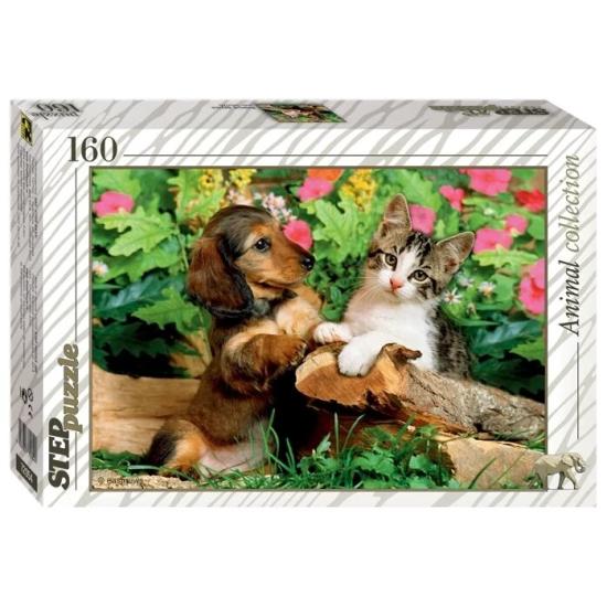 Puzzle chaton et chiot Step Puzzle 160 pièces