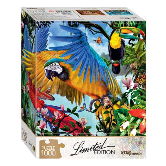 Puzzle Step Puzzle Perroquets colorés 1000 pièces