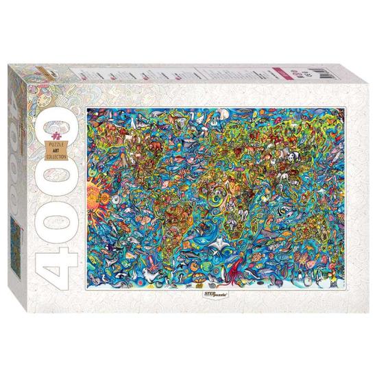 Puzzle Step Carte du Monde Puzzle 4000 Pièces