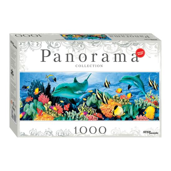 Puzzle 1000 pièces avec panorama du monde sous-marin
