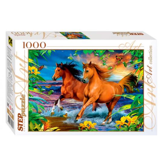 Puzzle Étape Puzzle Chevaux 1000 Pièces