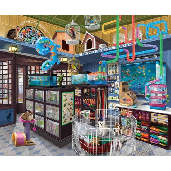 SunsOut Fins, peaux et plumes Puzzle 1000 pièces