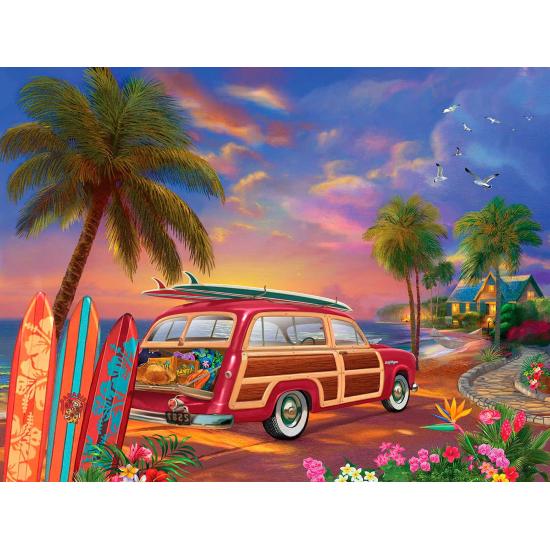 Puzzle SunsOut Coucher de soleil sur les Surfeurs XXL de 500 Pie