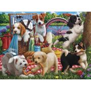 SunsOut Puppies at a Picnic Puzzle 500 pièces