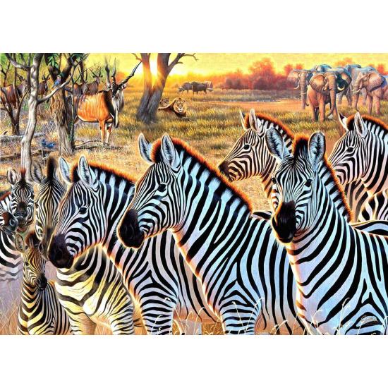 Puzzle SunsOut Zèbres Et Amis XXL de 500 Pieces Puzzle SunsOut Zèbres Et Amis XXL de 500 Pieces