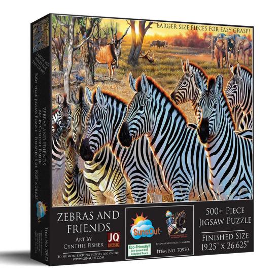 Puzzle SunsOut Zèbres Et Amis XXL de 500 Pieces Puzzle SunsOut Zèbres Et Amis XXL de 500 Pieces