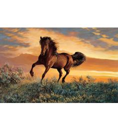 SunsOut Sunset Mustang Horse Puzzle 1000 pièces