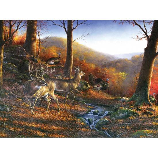 SunsOut Cerf et dinde dans les collines Puzzle 1000 pièces
