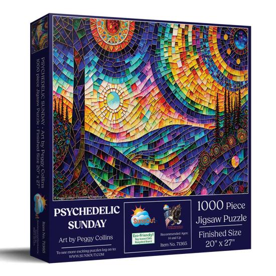 Puzzle SunsOut Dimanche Psychédélique 1000 pièces Puzzle SunsOut Dimanche Psychédélique 1000 pièces