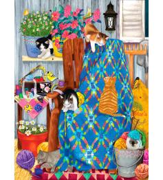 SunsOut Chatons sur le porche Puzzle 1000 pièces
