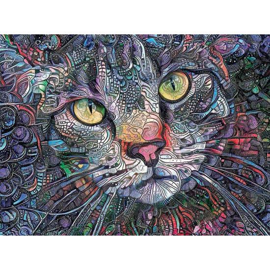 Puzzle SunsOut Chaton Psychédélique 1000 pièces Puzzle SunsOut Chaton Psychédélique 1000 pièces