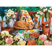 SunsOut Garden Cats Puzzle 1000 pièces