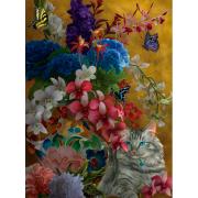 SunsOut Golden Cats and Flowers Puzzle 1000 pièces