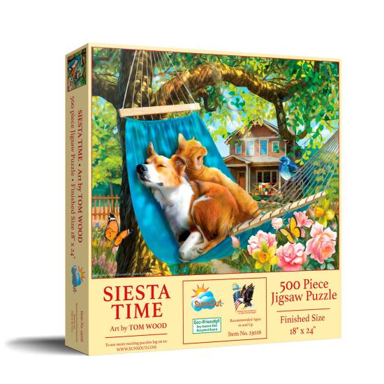 Puzzle SunsOut L'heure de la Sieste XXL de 500 Pieces Puzzle SunsOut L'heure de la Sieste XXL de 500 Pieces