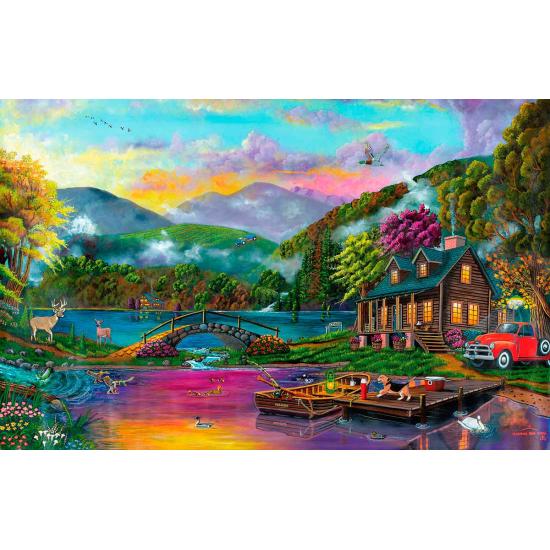 Puzzle SunsOut Lac Paradisiaque de 1000 XXL Pieces