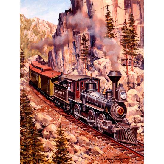 Puzzle SunsOut Courbe de la Locomotive XXL de 500 Pieces