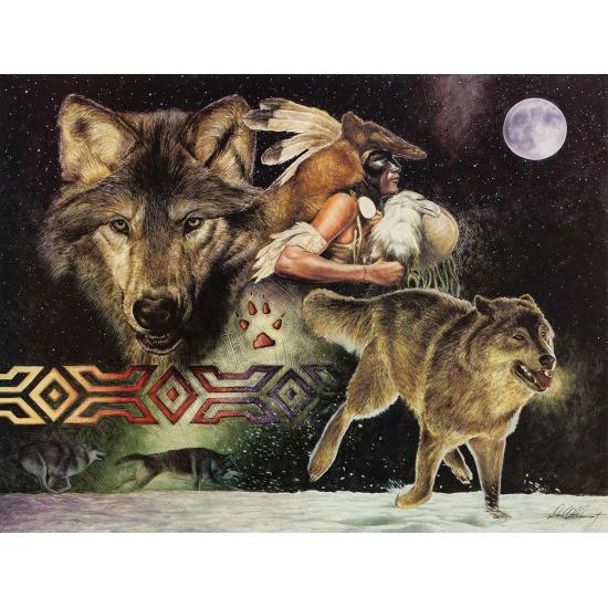 Puzzle SunsOut Le loup et la lune d'Arapaho XXL de 500 Pieces Puzzle SunsOut Le loup et la lune d'Arapaho XXL de 500 Pieces