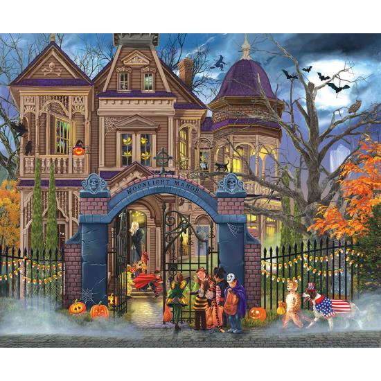Puzzle 1000 pièces SunsOut The Mansion on Halloween