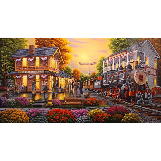 Puzzle SunsOut Panorama Bienvenue à Casa Guys XXL de 500 Pcs