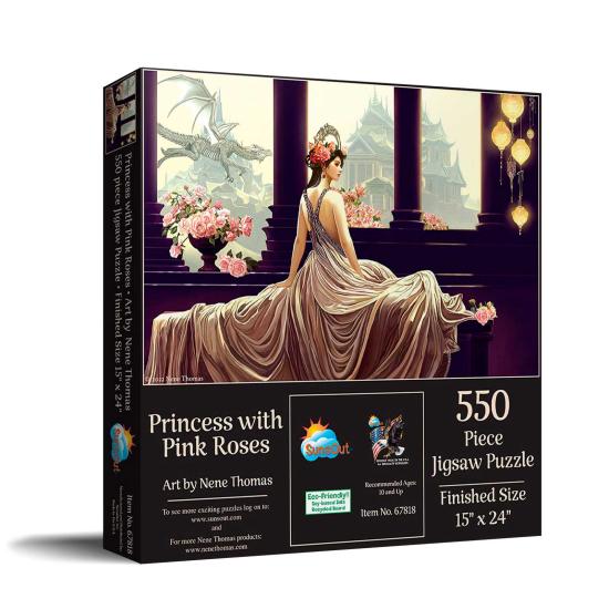 Puzzle SunsOut Panorama Princesse aux Roses XXL de 550 Pcs