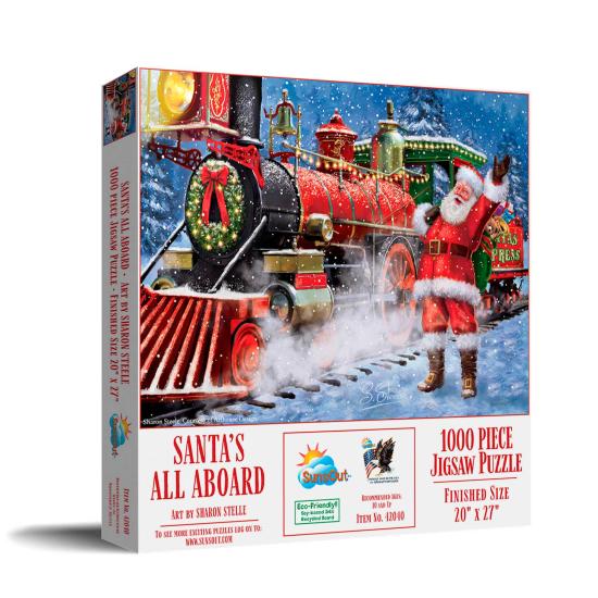 Puzzle SunsOut Père Noël Tous à Bord de 1000 Pieces