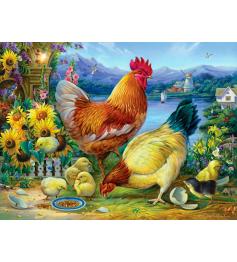 Puzzle SunsOut Promenade du Coq XXL de 500 Pieces