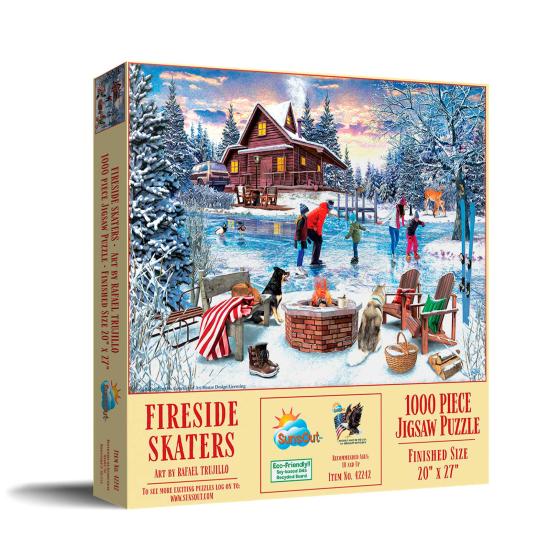 Puzzle SunsOut Patineurs au coin du feu 1000 pièces