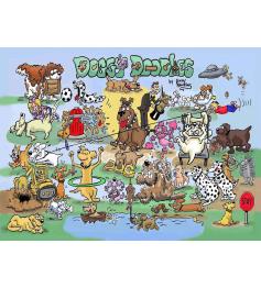 SunsOut Scribbled Puppies Puzzle 1000 pièces