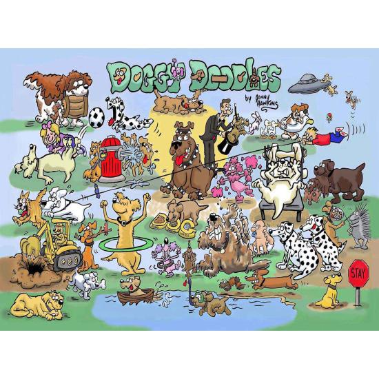 SunsOut Scribbled Puppies Puzzle 1000 pièces
