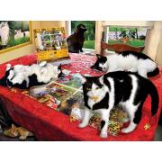 Puzzle 1000 pièces SunsOut Who Let the Cats Out