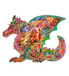 Puzzle SunsOut Château du Dragon Silhouette de 1000 XXL Pieces