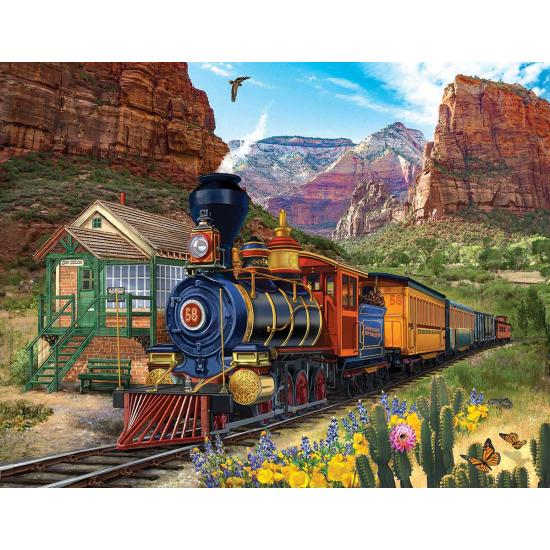 SunsOut Train Traversant le Canyon Puzzle XXL 1000 pièces