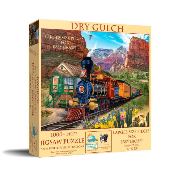 SunsOut Train Traversant le Canyon Puzzle XXL 1000 pièces