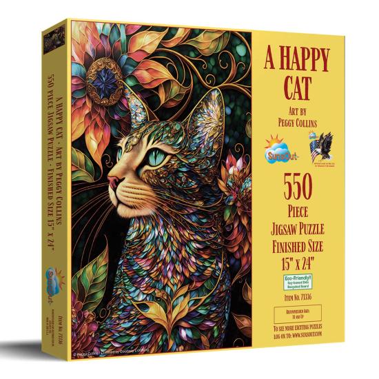Puzzle SunsOut Un Chat Heureux 550 pièces Puzzle SunsOut Un Chat Heureux 550 pièces