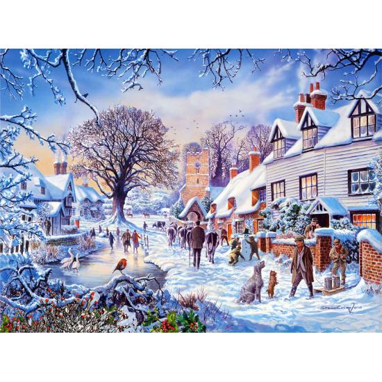 SunsOut Une ville en hiver Puzzle 1000 pièces