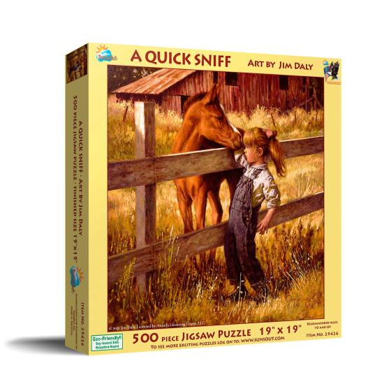 Puzzle SunsOut Un Petit coup d'œil XXL de 500 Pieces