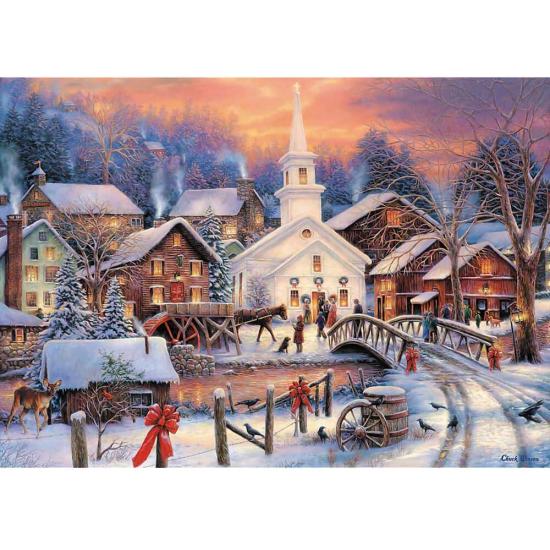 Trefl Puzzle de Noël blanc 1000 pièces