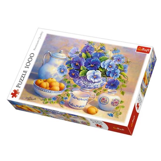 Trefl Puzzle Nature morte de fleurs et d'abricots 1000 pièce