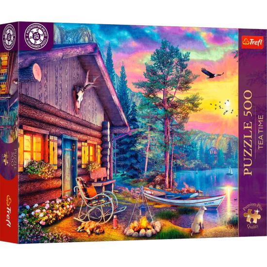 Puzzle Trefl Cabane Au Coucher Du Soleil 500 pièces