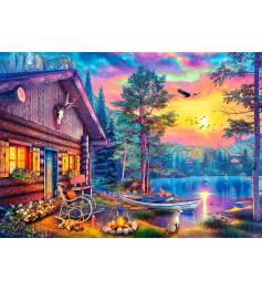 Puzzle Trefl Cabane Au Coucher Du Soleil 500 pièces