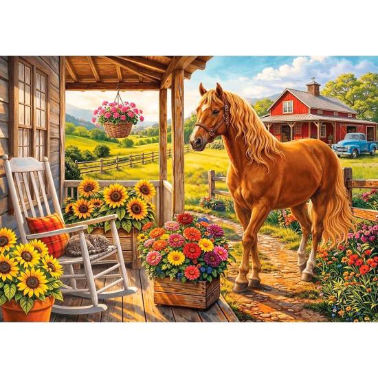 Puzzle Trefl Cheval À La Ferme 1000 pièces
