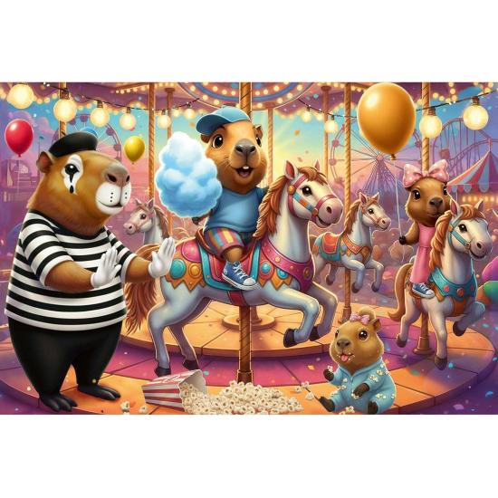 Puzzle Trefl Capybaras en Vacances XXL 100 pièces