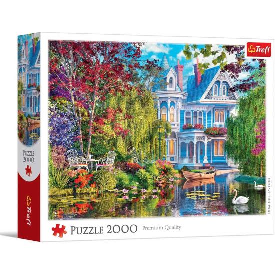 Puzzle Trefl Maison au Bord du Lac 2000 pièces