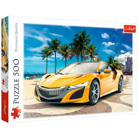 Puzzle Trefl Voiture de sport sur la plage 500 pièces