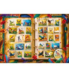 Puzzle Trefl Collection de Timbres, Atlas des Oiseaux 1000 pièce