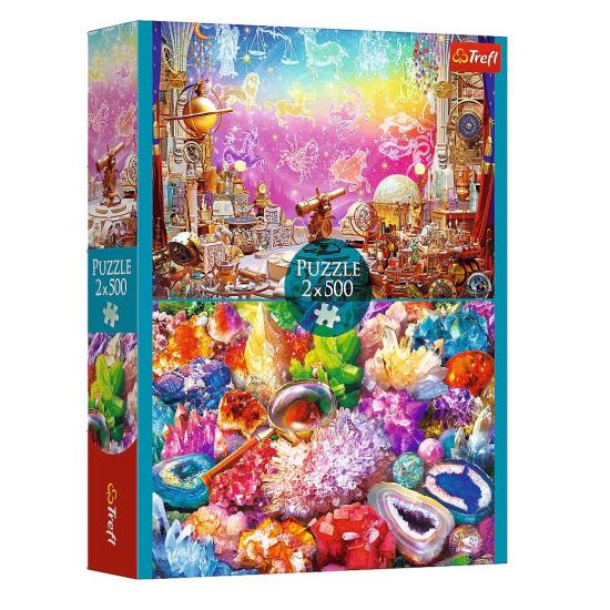 Puzzle Trefl Cosmos et Cristaux 2x500 pièces